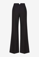 Tailored Wool Flared Pants