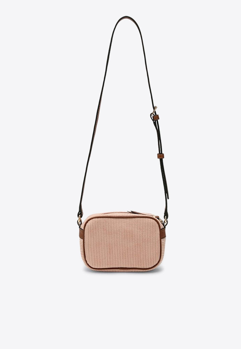 Ribbed Logo Shoulder Bag