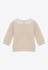 Girls Wavy Collar Sweater