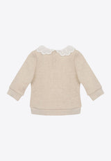 Girls Wavy Collar Sweater