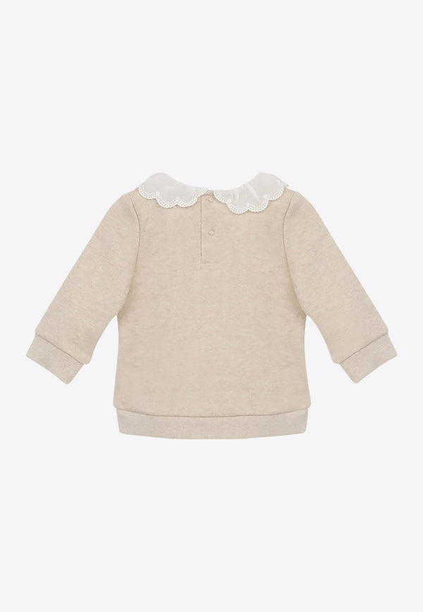 Girls Wavy Collar Sweater