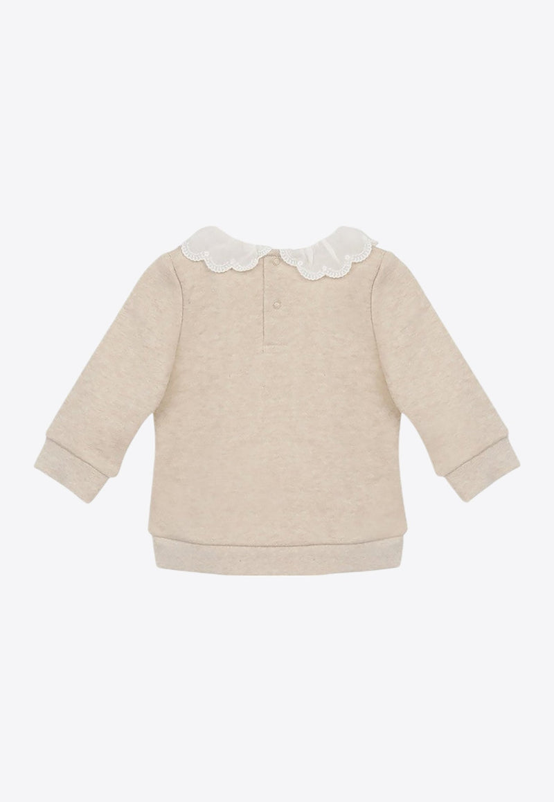 Girls Wavy Collar Sweater