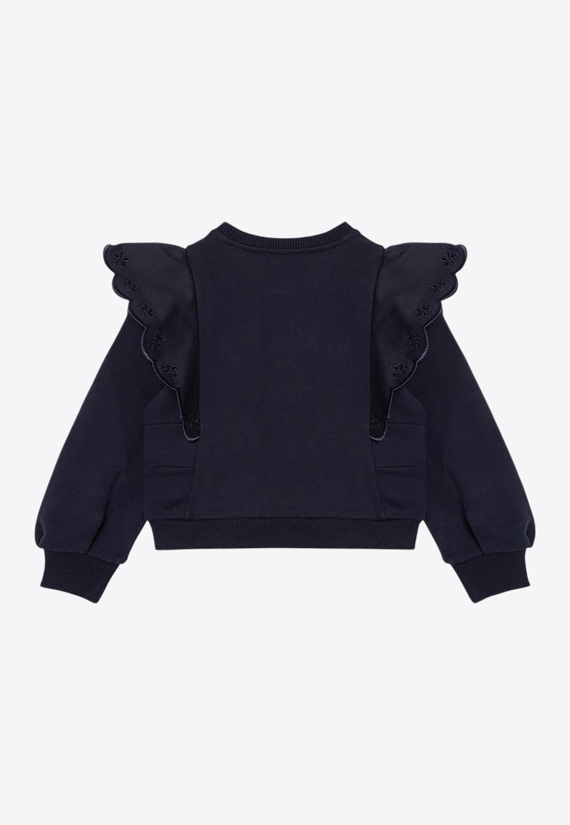 Girls Ruffled Sweatshirt