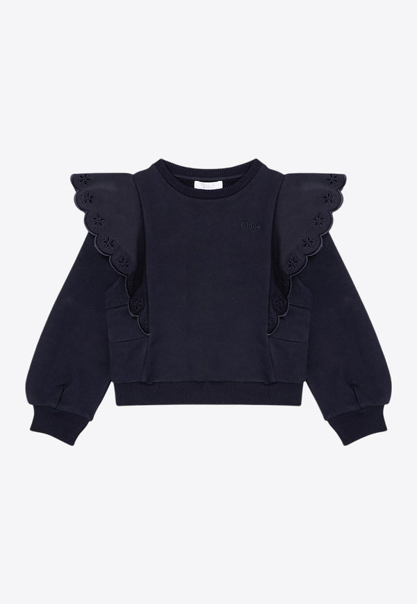 Girls Ruffled Sweatshirt