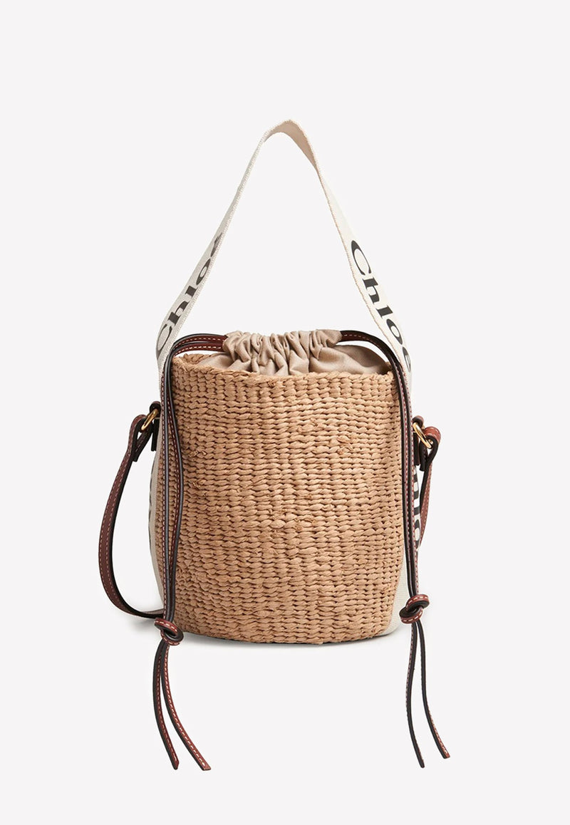 Small Woody Raffia Bucket Bag