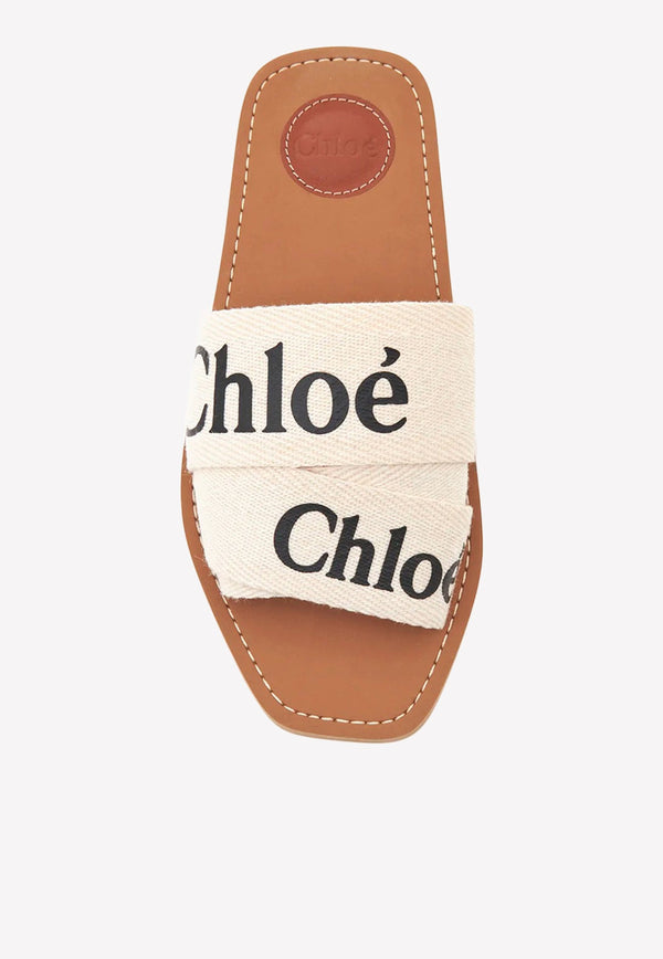 Woody Logo Flat Mules