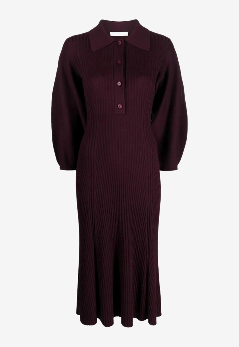 Polo Midi Dress in Wool