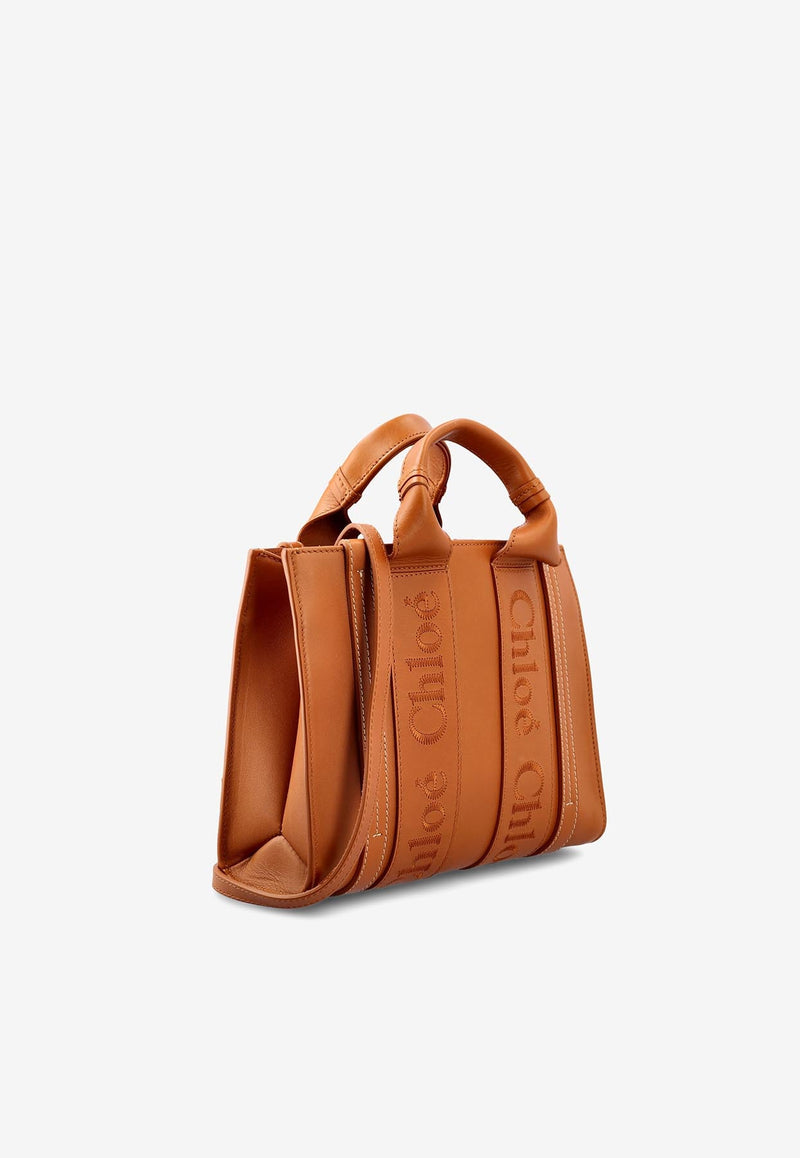 Small Woody Tote Bag in Calf Leather