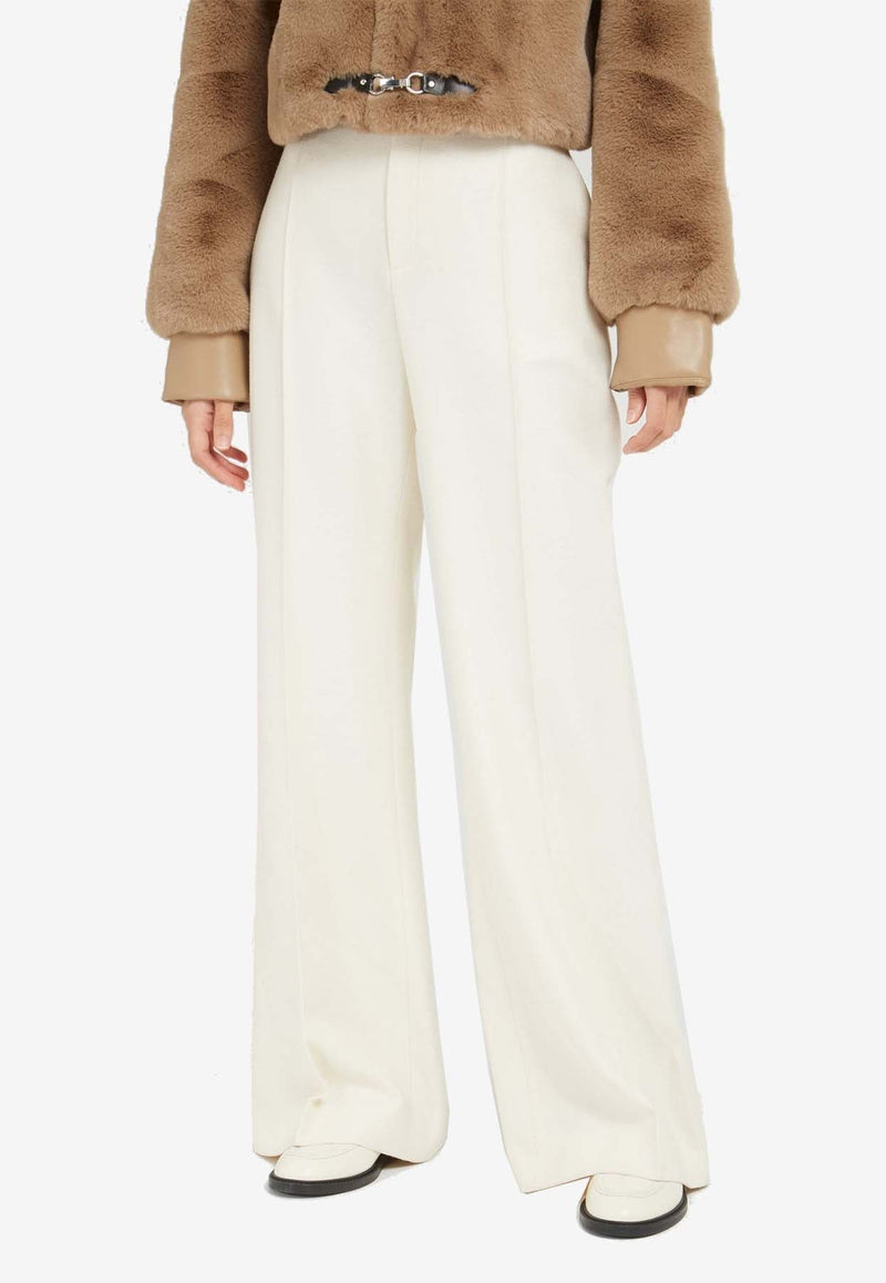 Tailored Wool Flared Pants