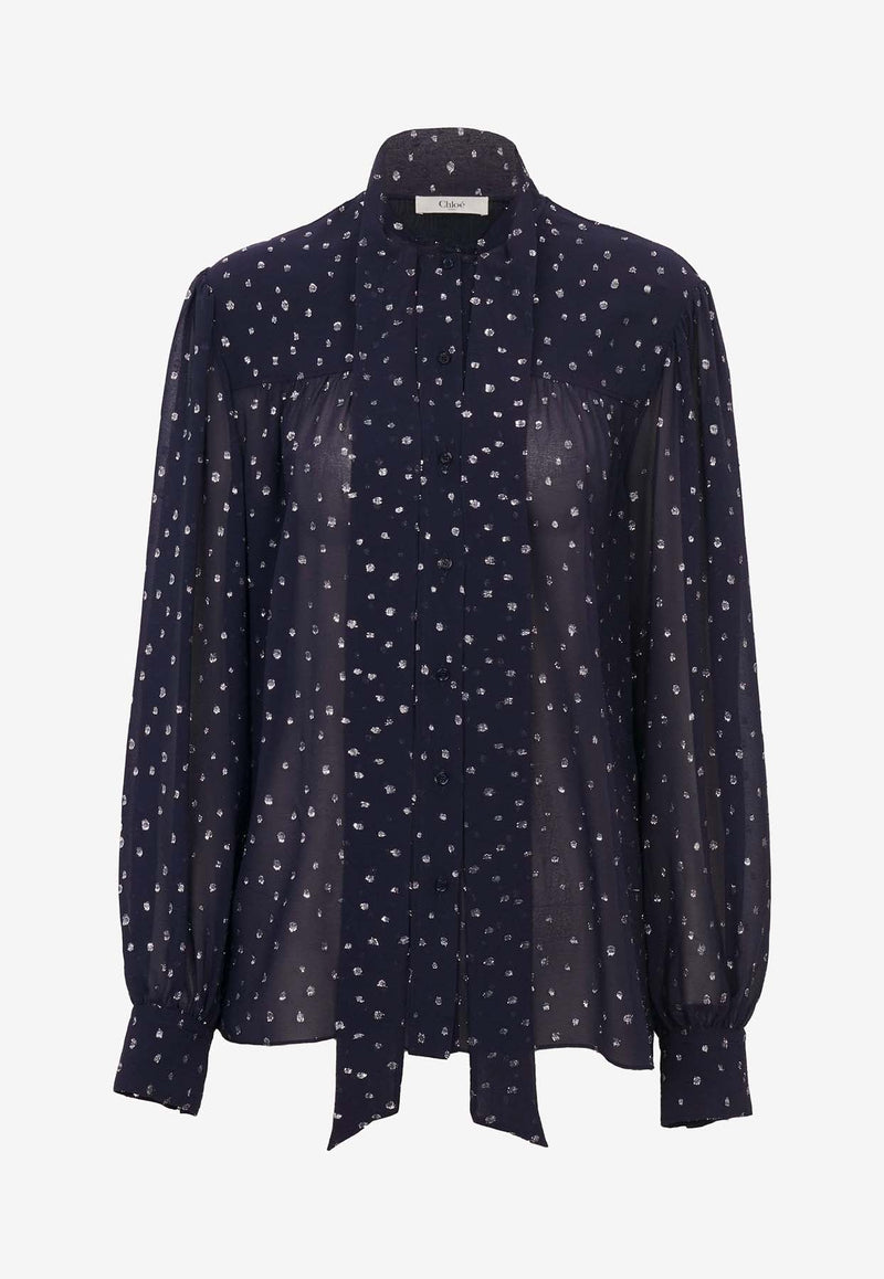 Dots Lavallière Blouse