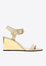 Rebecca 70 Calf Leather Wedge Sandals