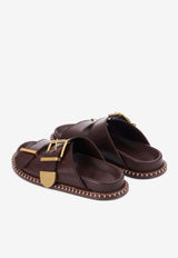 Rebecca Double-Buckle Slides