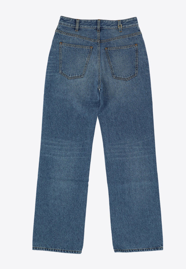 Flared Low-Rise Boyfriend Jeans