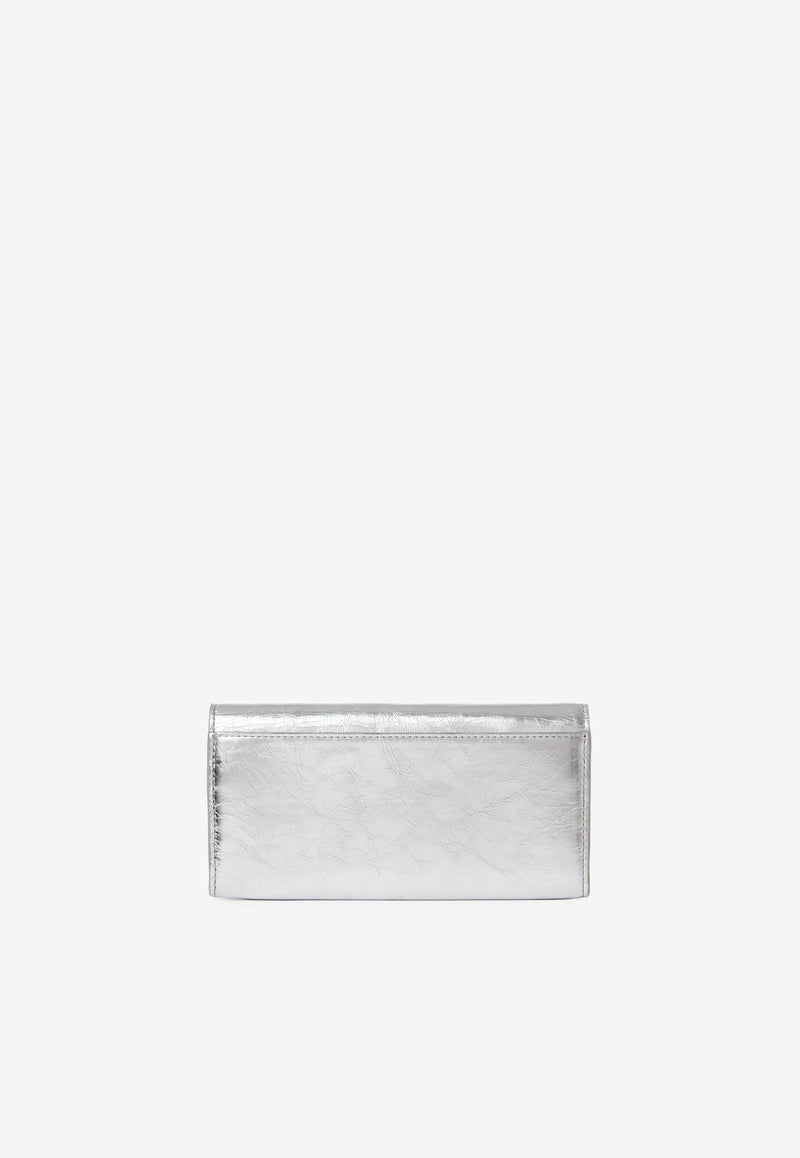 Marcie Long Wallet in Metallic Leather