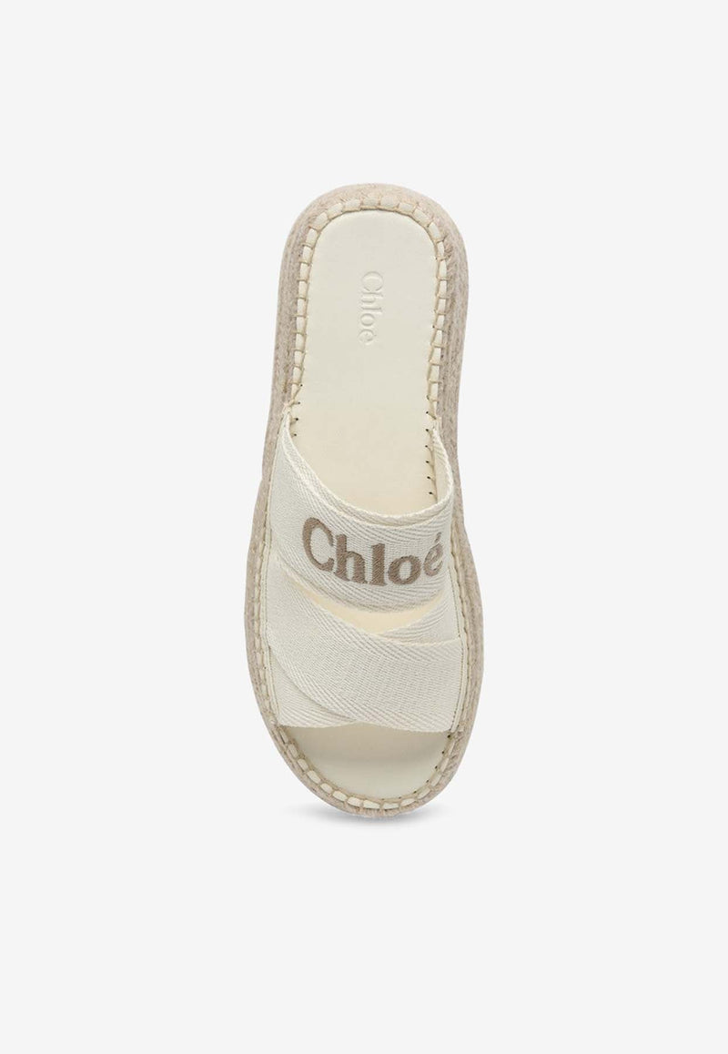 Mila Logo Embroidered Flat Sandals