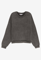 Washed-Effect Crewneck Sweatshirt