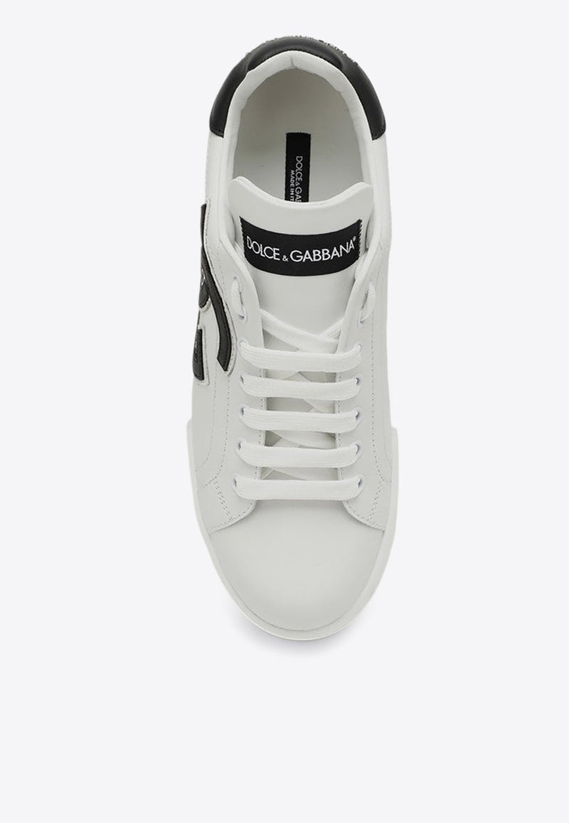 Portofino DG Logo Leather Sneakers