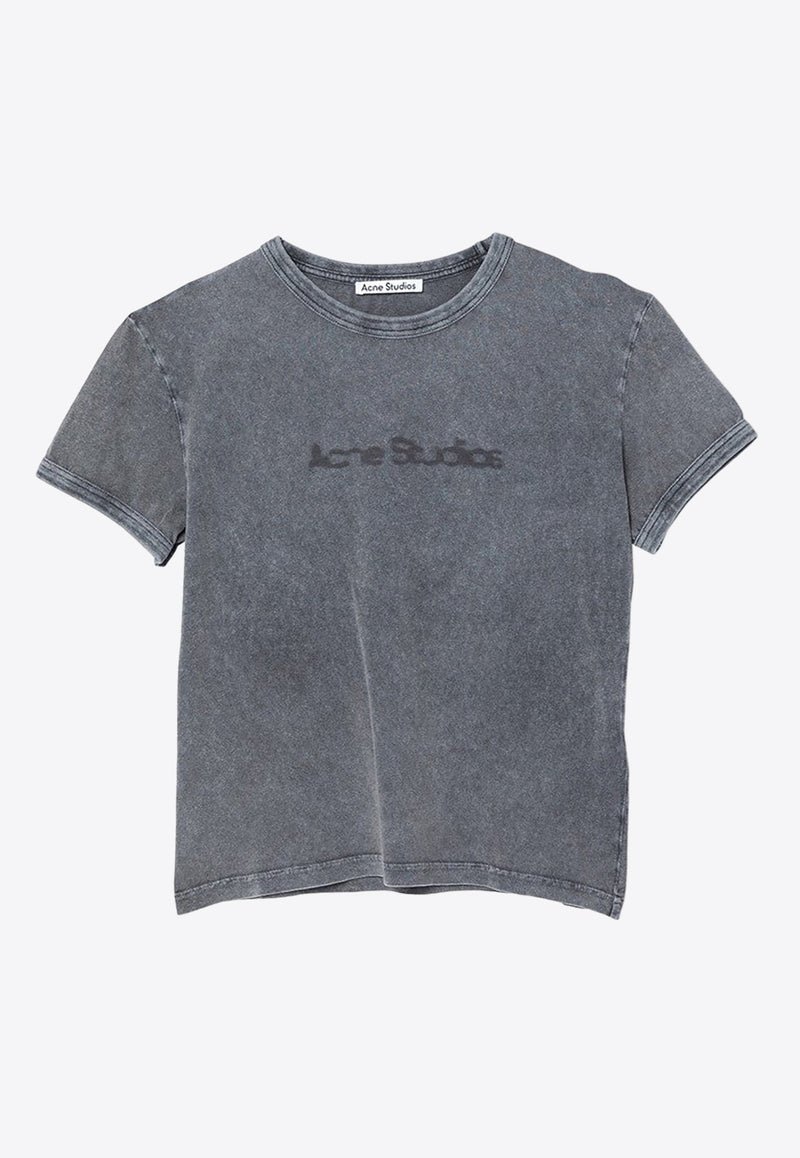 Logo Print Washed-Effect T-shirt