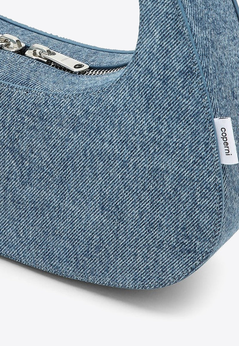 Baguette Denim Swipe Bag