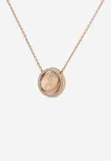 Me Oh Me VIP Full Pavé Pearly White 18K Rose Gold Diamond Necklace