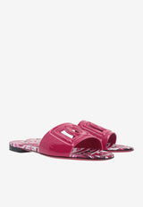 DG Logo Flat Sandals in Calf Leather