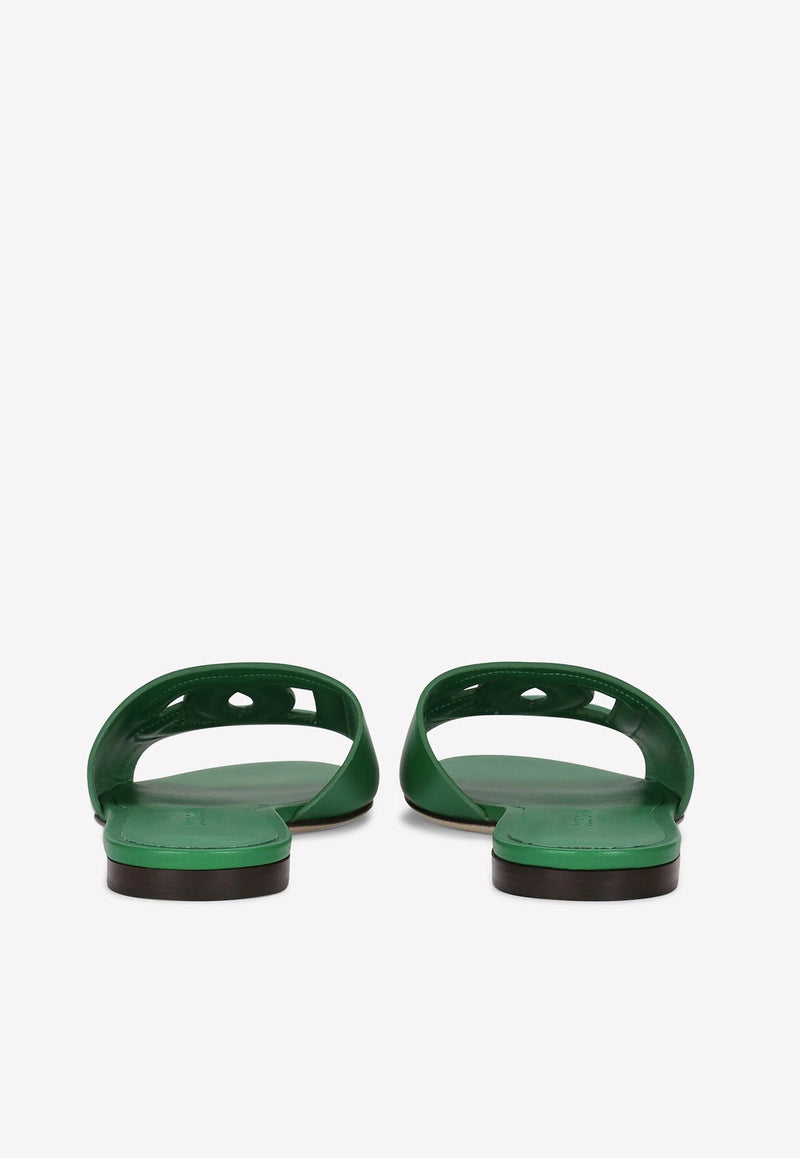 DG Logo Leather Slides