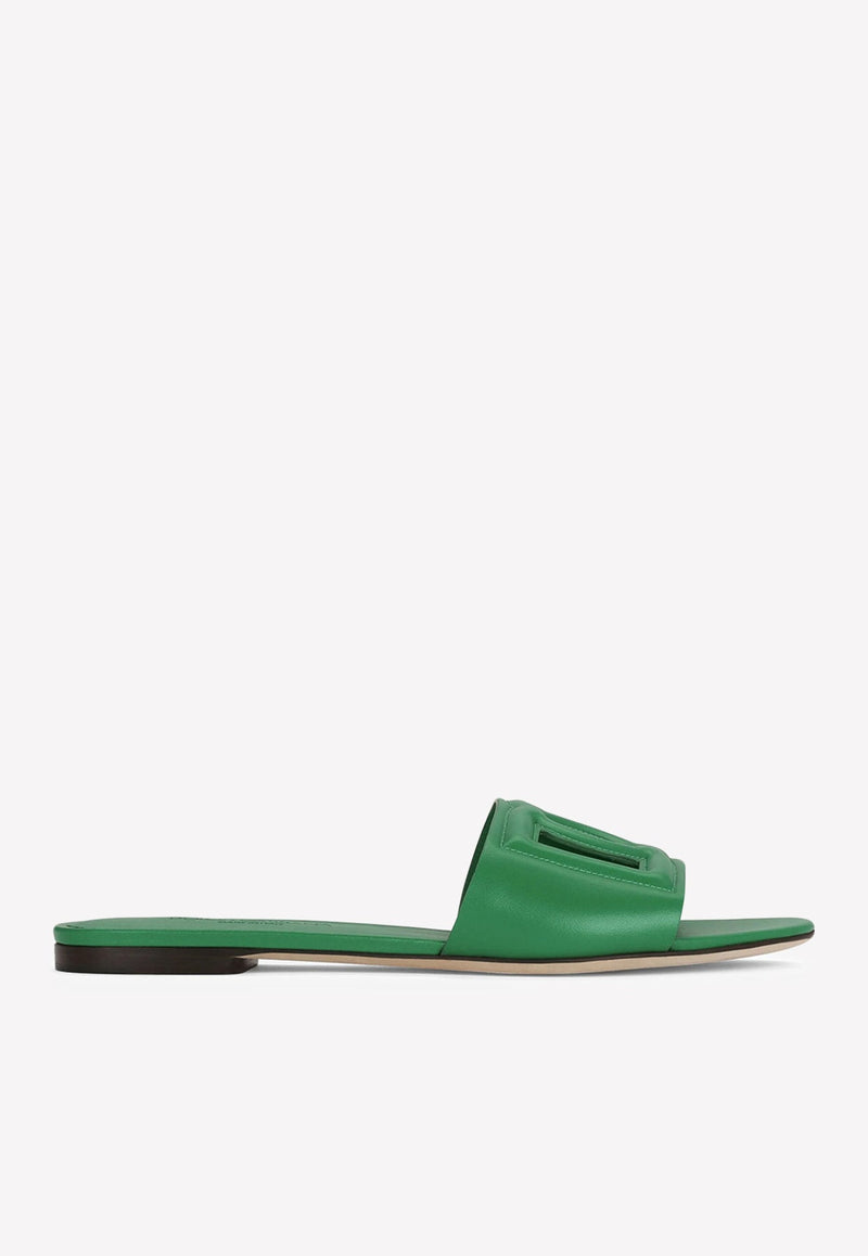 DG Logo Leather Slides