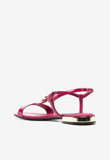 DG Logo Sandals in Patent Leather