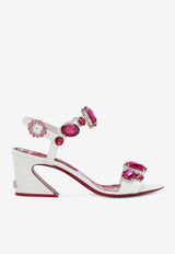 60 Embellished Sandals in Patent Leather