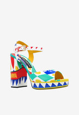 Keira 105 Carretto Print Platform Sandals