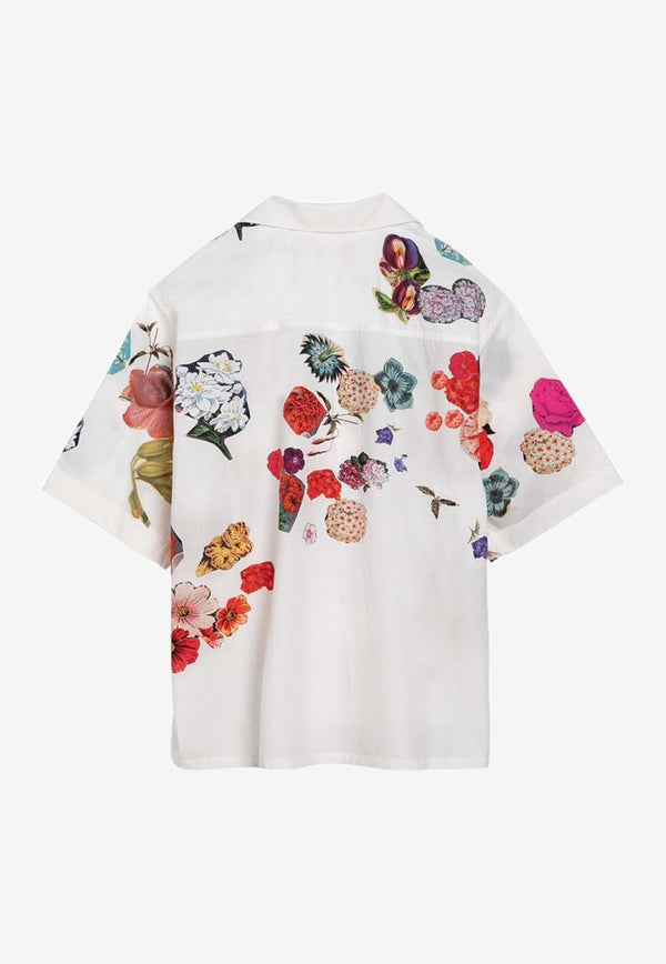 Flower Prints Bowling Shirt