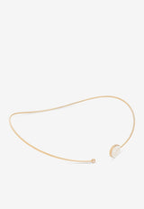 Me Oh Me Pearly Off-White Luminous 18K Rose Gold Diamond Choker