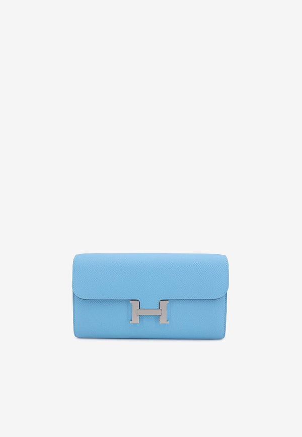 Constance To Go Wallet in Celeste Epsom with Palladium Hardware