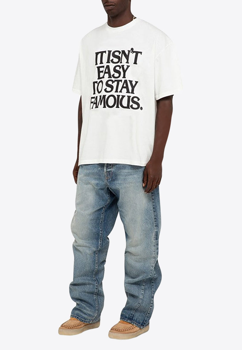 Slogan Short-Sleeved T-shirt