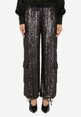 Sequined Cargo Pants