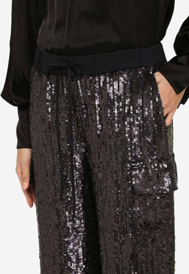 Sequined Cargo Pants