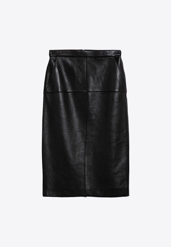 Leather Midi Skirt