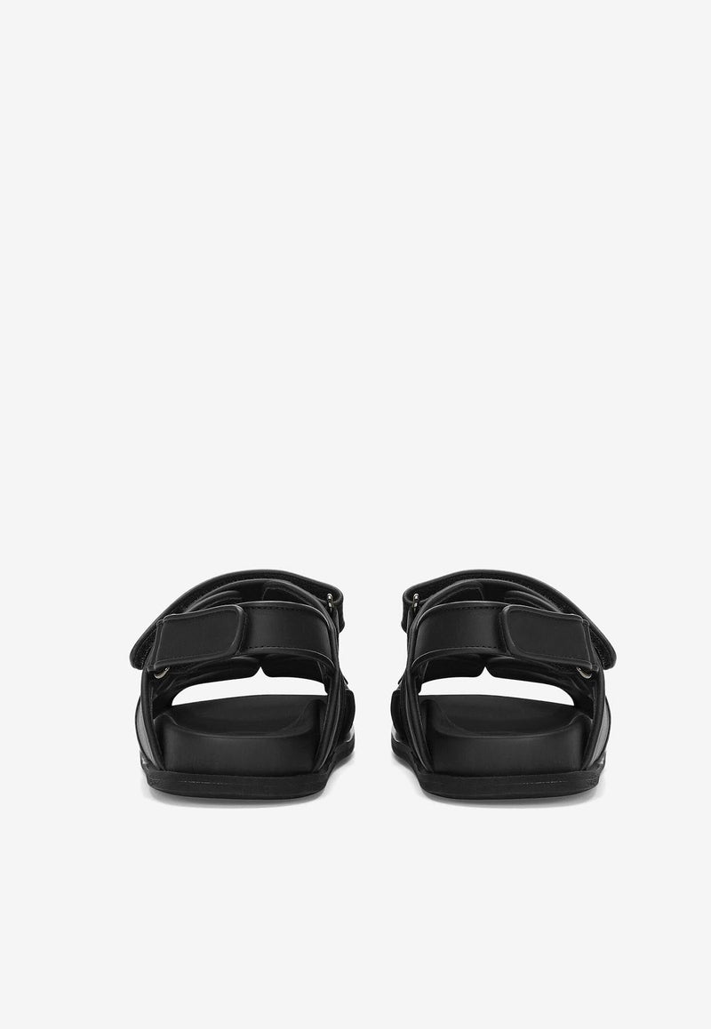 Boys Logo-Plaque Double-Strap Sandals