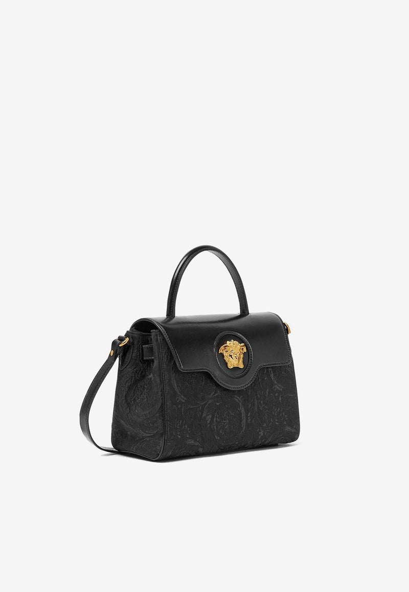 La Medusa Lurex Brocade Top Handle Bag