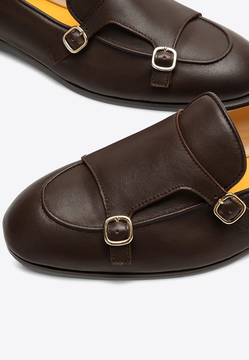 Monk Strap Leather Loafers