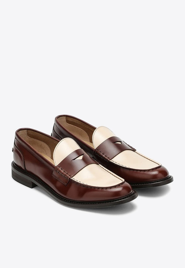 Classic Two-Tone Leather Loafers