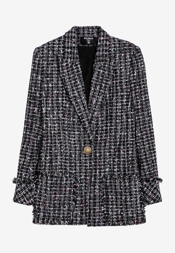 Single-Breasted Tweed Blazer