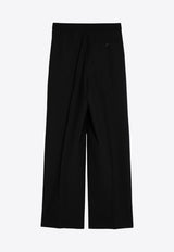 Wool-Blend Tailored Pants