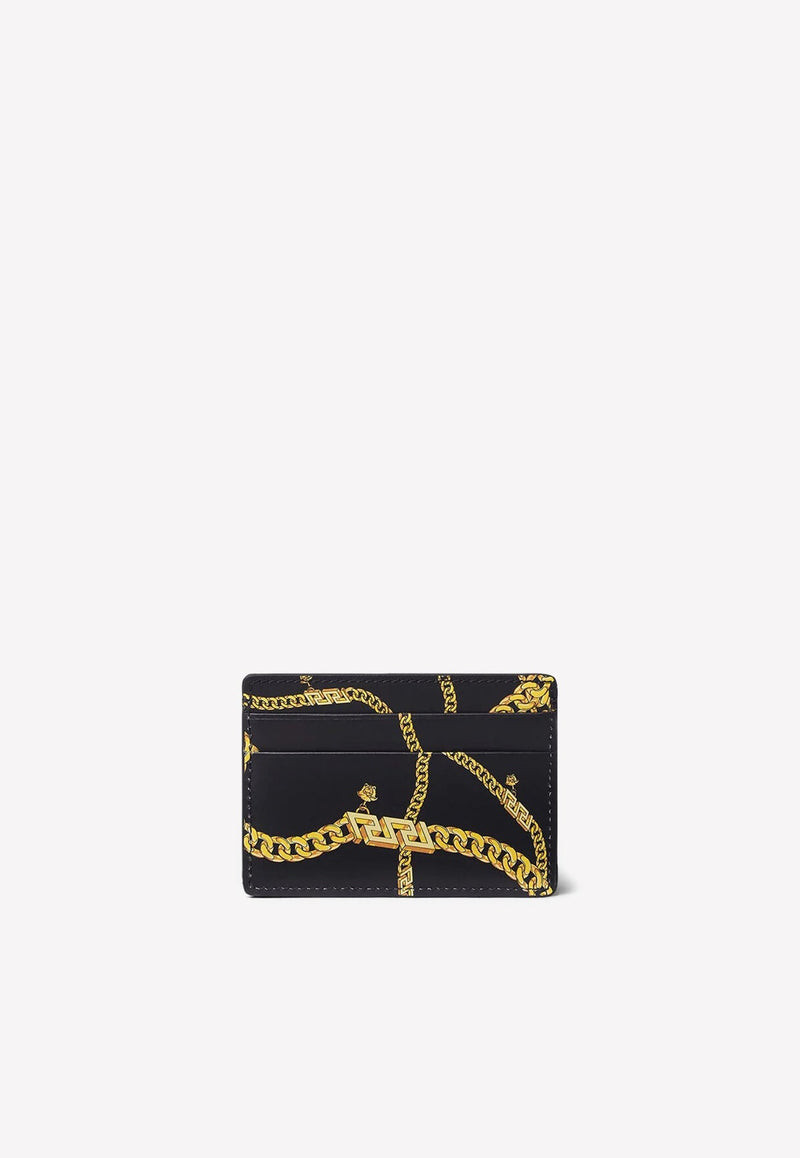 Medusa Chain Cardholder in Calf Leather