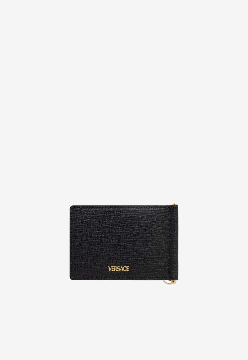 Medusa Biggie Bi-Fold Clip Wallet in Grained Leather