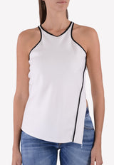 Halter Neck Top with Side Zip Slit