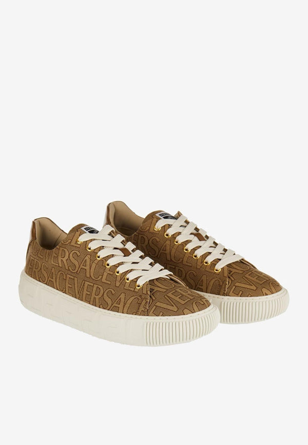 All-Over Logo Greca Sneakers