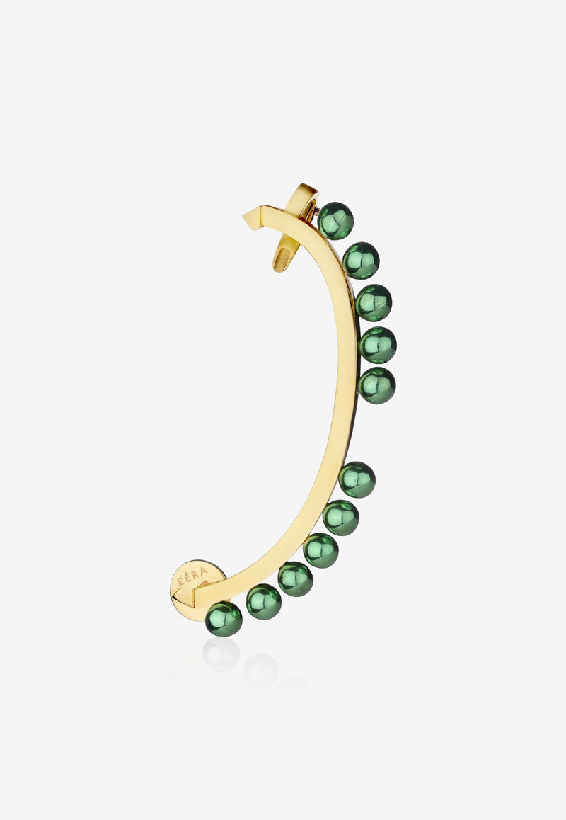 Special Order - Paris Pearl Embellished Single Earcuff in 18-karat Yellow Gold