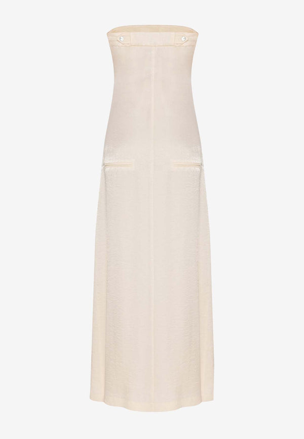 Layered Strapless Midi Dress