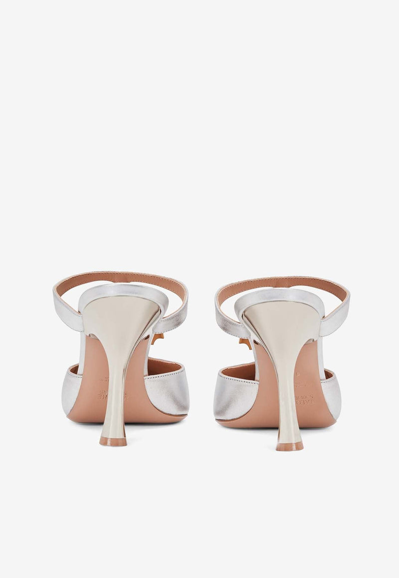 Elsa 90 Crystal-Embellished Mules in Leather